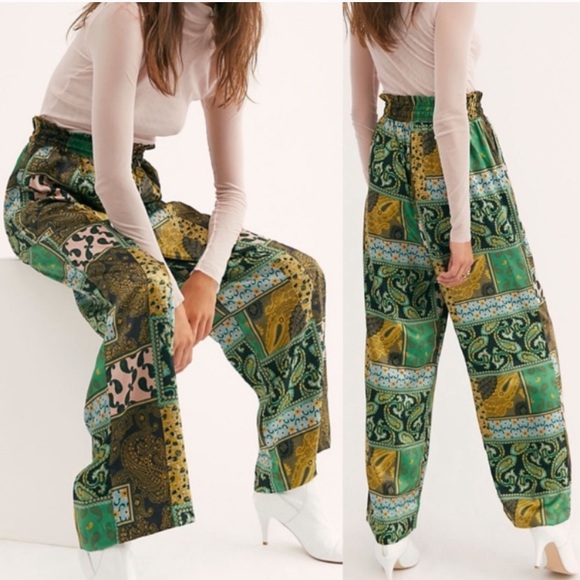 earth green ruffle top lounge pants ::: m main image 1